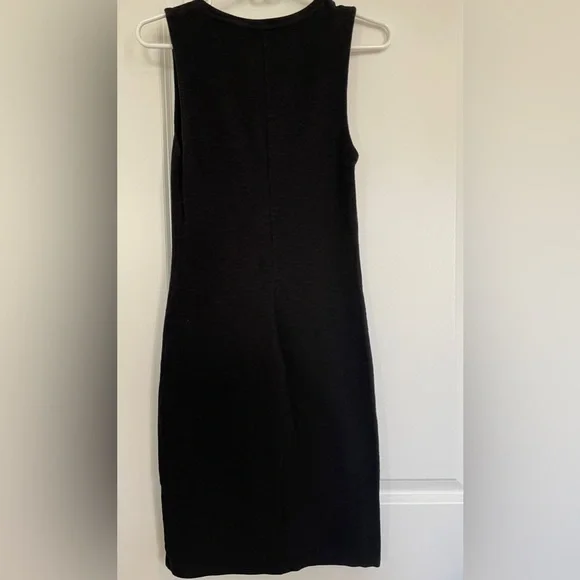 NWOT ZARA BLACK TEXTURED TUBE MIDI DRESS - Picture 4 of 7